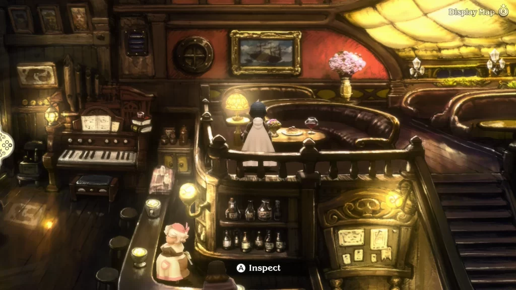 Flame Charm location in the Drunken Pig Tavern