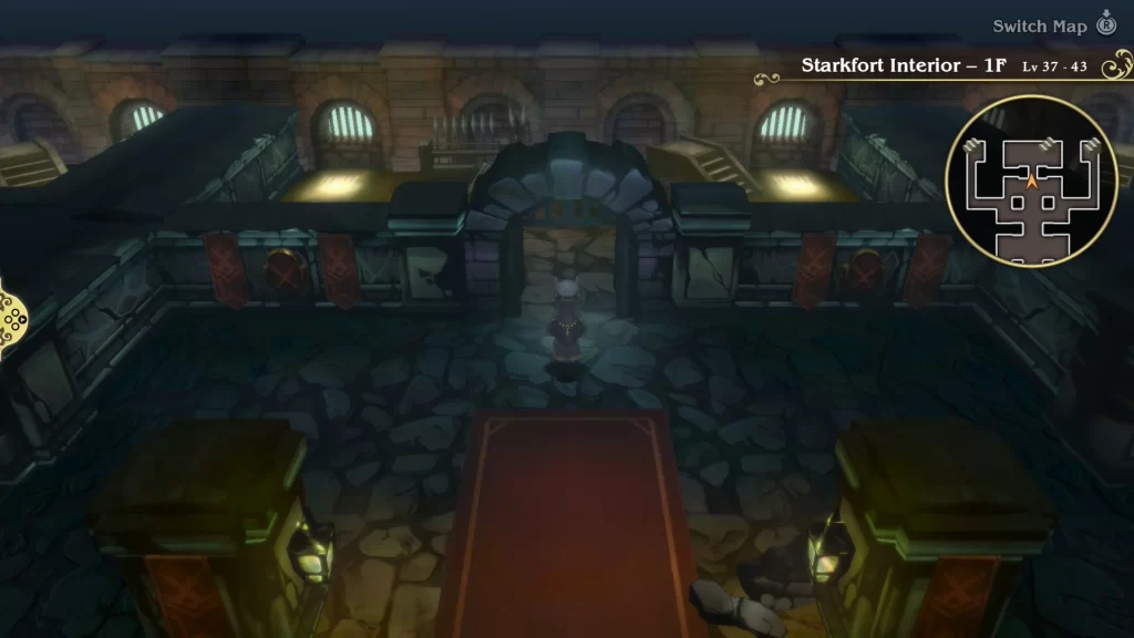 Starkfort Interior 1F path leading to the Swordmaster