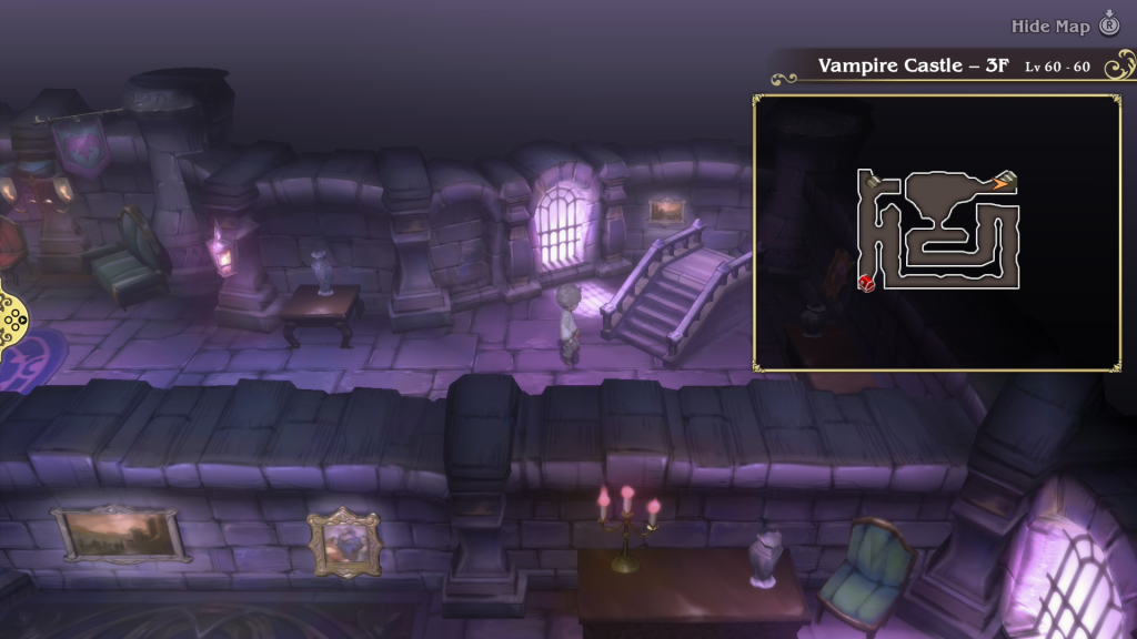Vampire Castle 3F map during the Vampire Asterisk sub-scenario in Bravely Default Flying Fairy HD Remaster