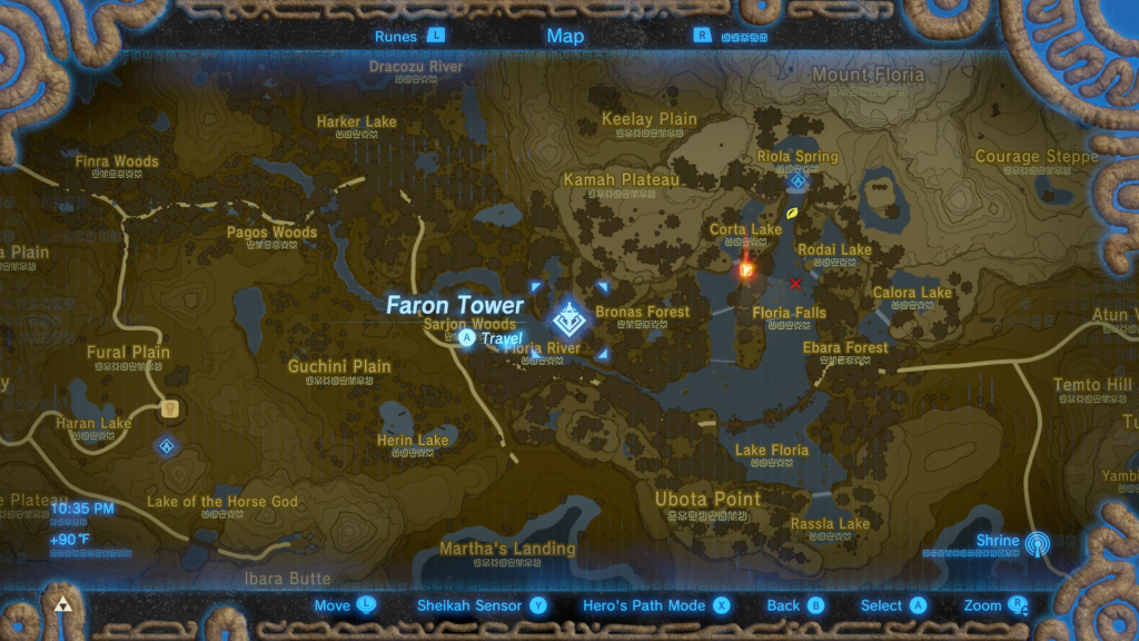 Phantom Ganon Skull map location for the EX Treasure Dark Armor Quest in Breath of the Wild