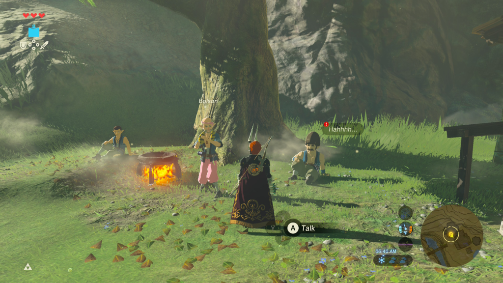 Hudson outside of Links house in Hateno Village at the start of the From the Ground Up Quest Guide - Breath of the Wild