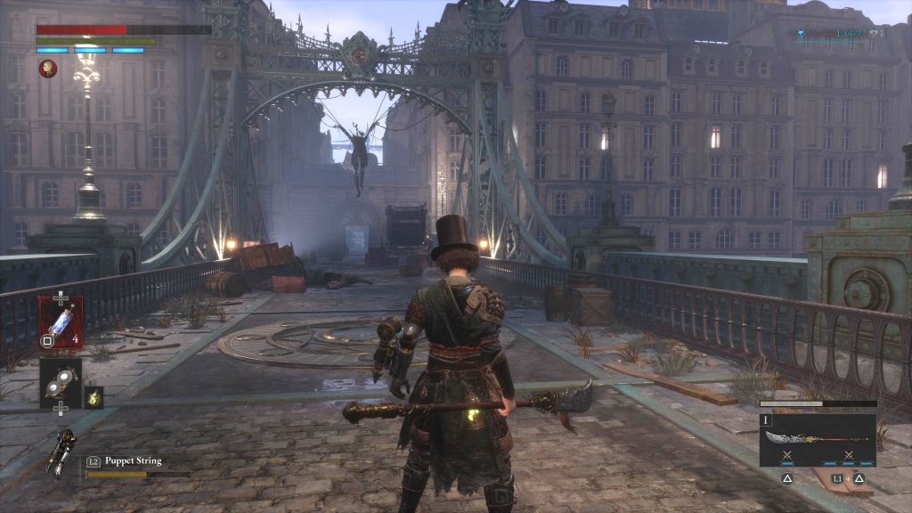 Cross the bridge to reach the Weeping Woman in the window in Lies of P