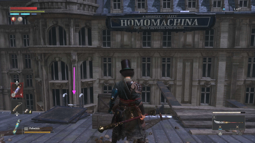 Take ladder down to reach Toma in Lies of P