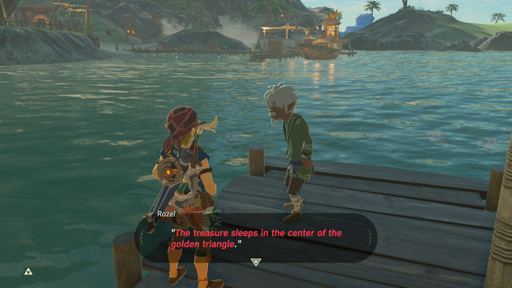 Rozel giving you the clue about the treasure