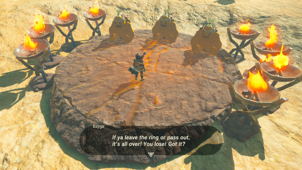 First Endurance test during the Test of Will Shrine Quest in Breath of the Wild