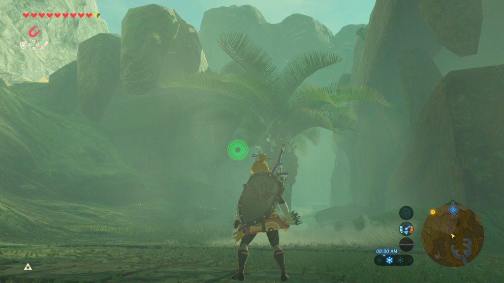 giant hand guarding the EX Chest during the EX Treasure Merchant Hood Quest in Breath of the Wild