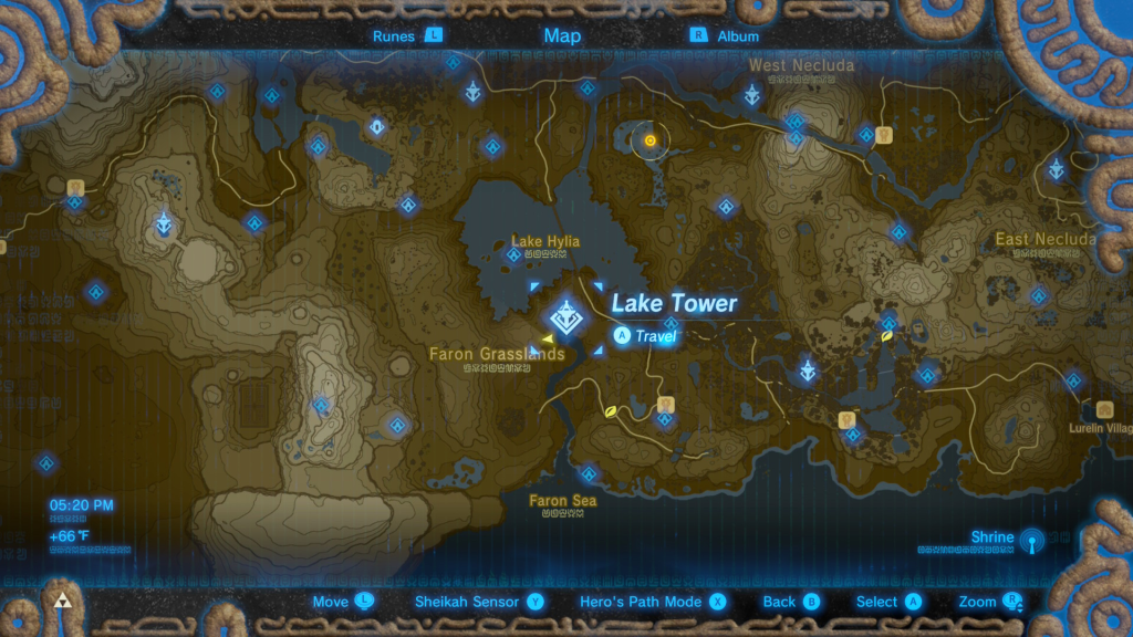 Where to find the EX Chest during the EX Treasure Garb of Winds Quest in Breath of the Wild