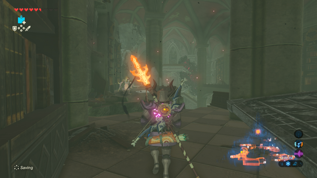 upper level in the library