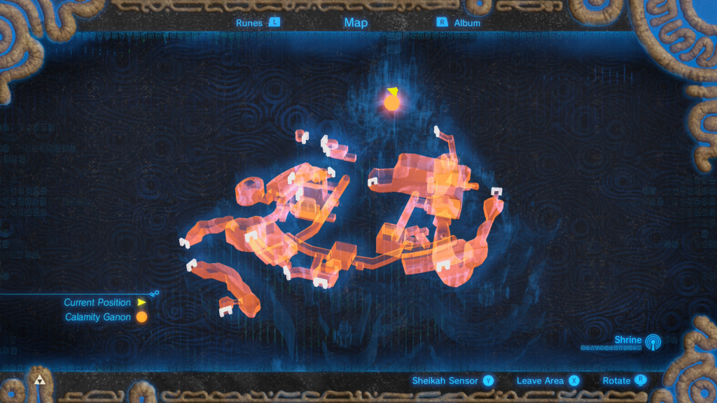 map location of the royal guard cap during the EX Royal Guard Rumors Quest in Breath of the Wild