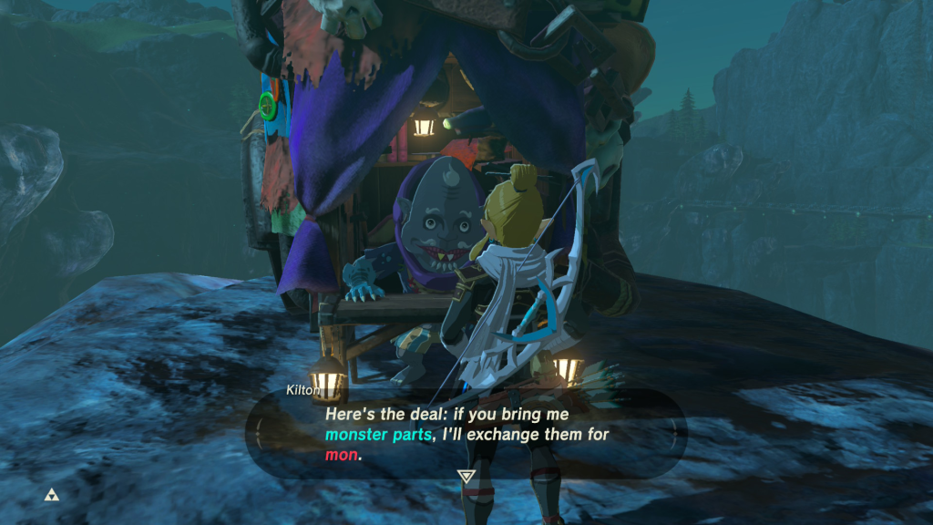 speaking with Kilton to get some monster parts