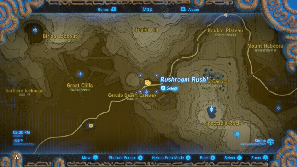 Rushroom Rush breath of the wild