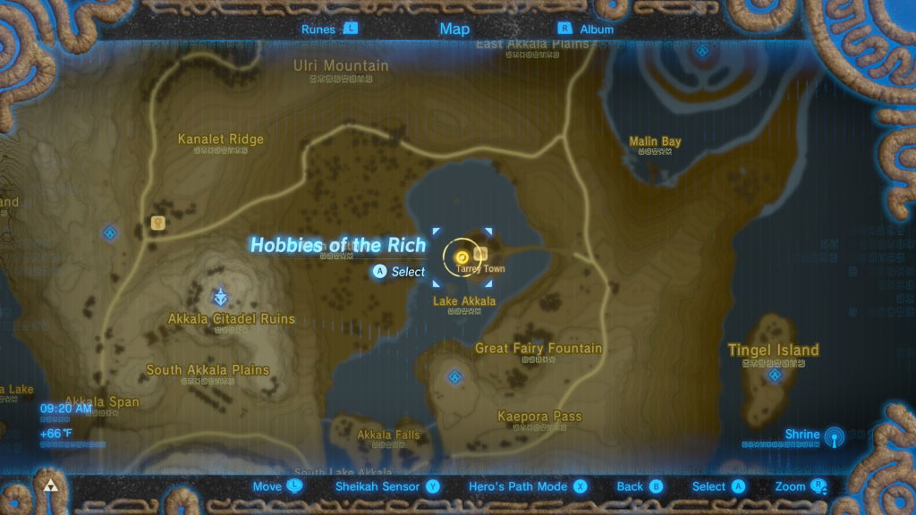 breath of the wild Hobbies of the Rich