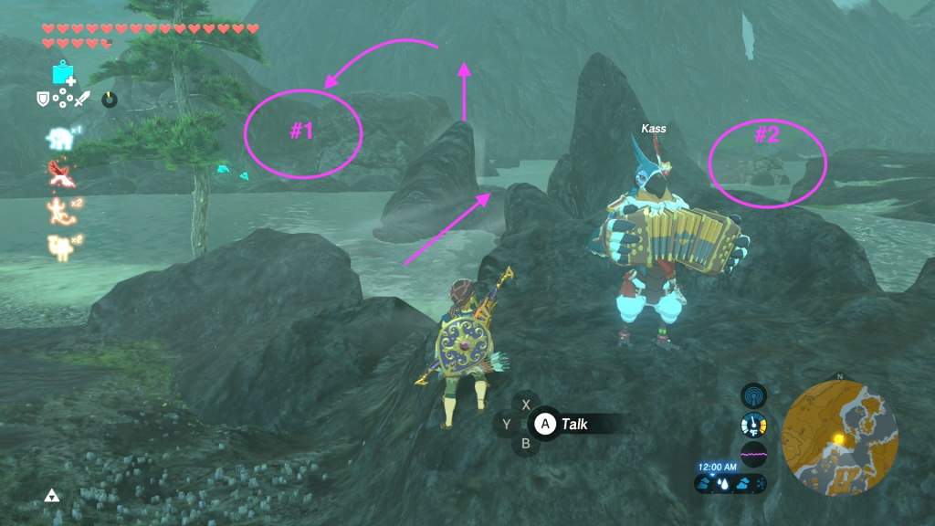 Solve Kass' Riddle by blowing up the crumbly rocks to unrestrict the airflow.