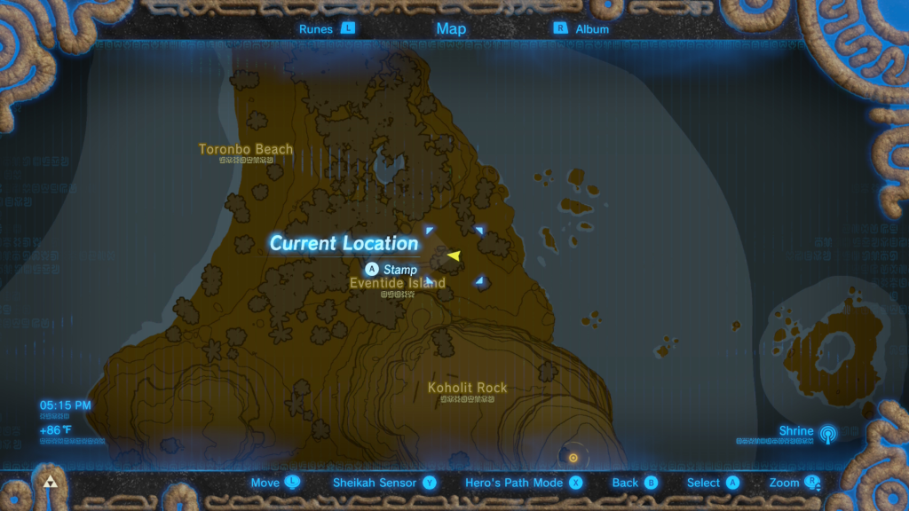 Location of precious orb