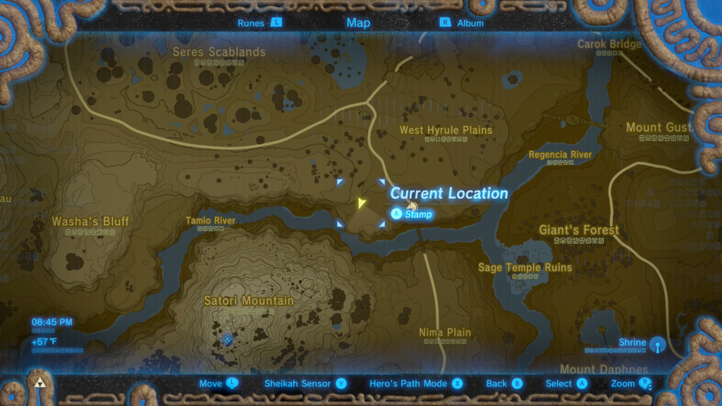 map of where to find the two circles that line up
