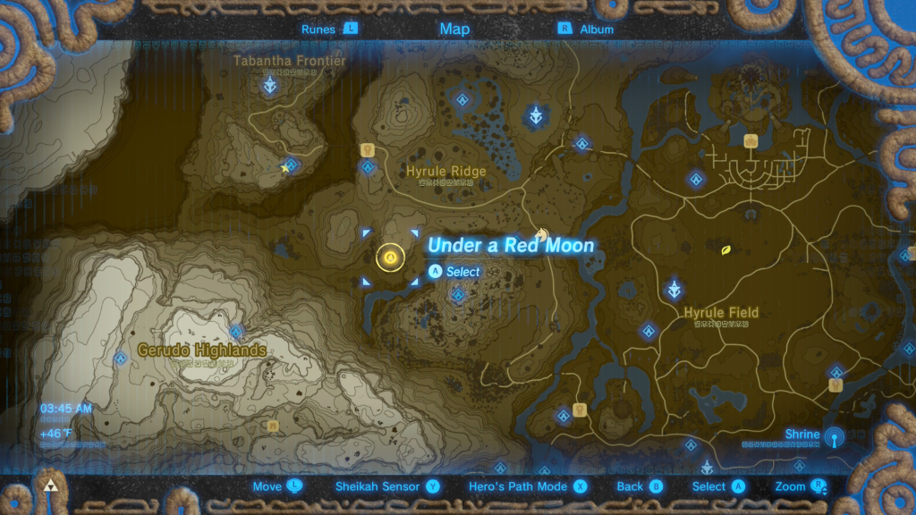 Where to find Kass to start the Under a Red Moon in Breath of the wild