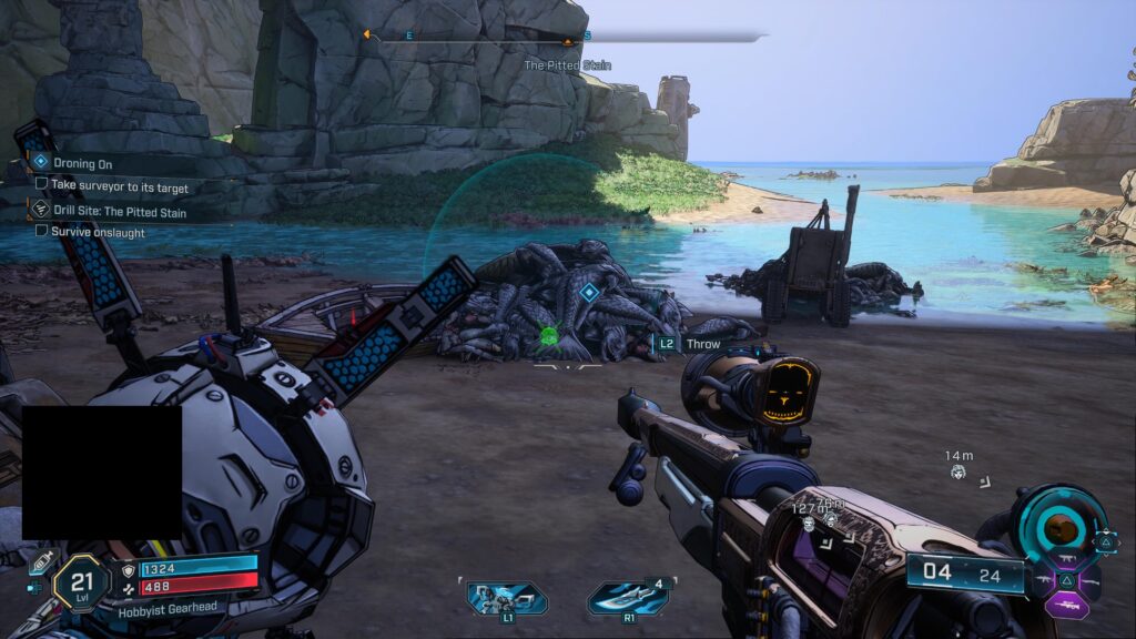 The surveyor's target location