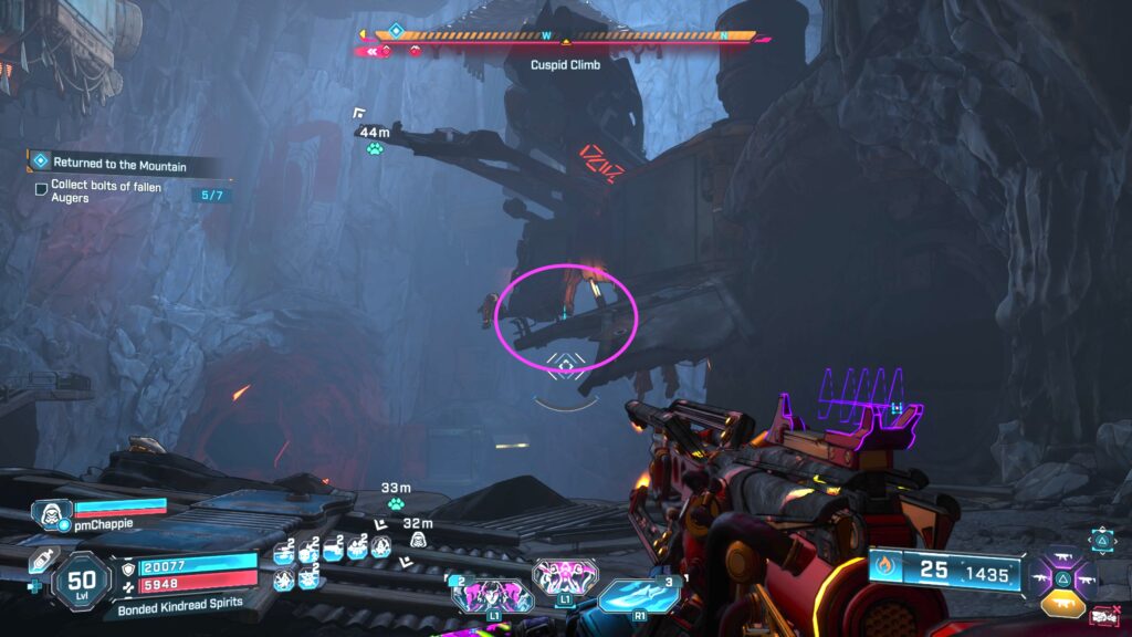 Returned to the Mountain bolt location