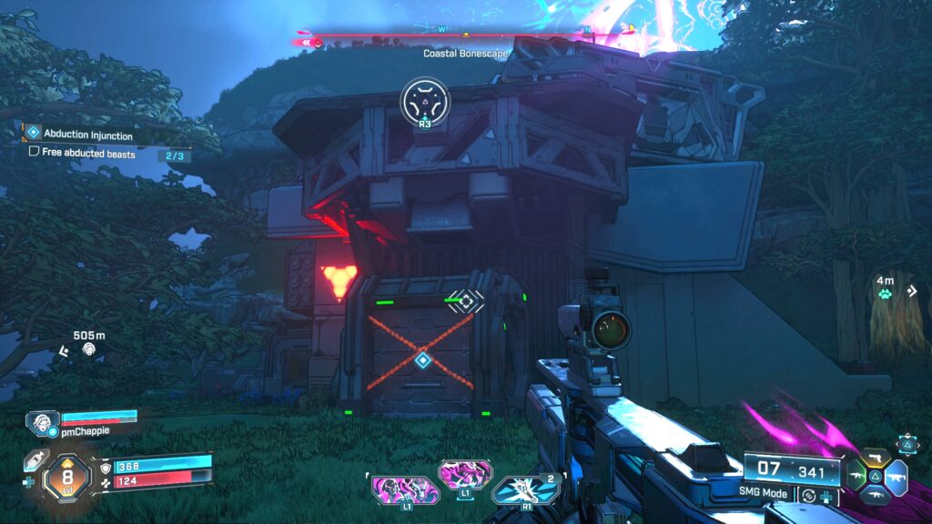 shoot the lock on the cage to open it