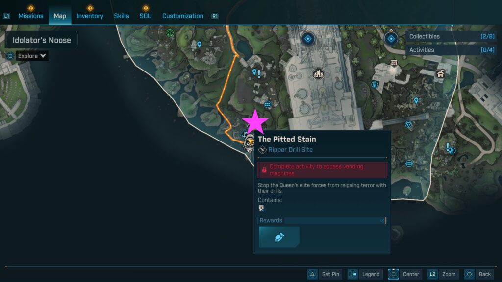 The Pitted Stain Ripper Drill Site in Idolator's Noose
