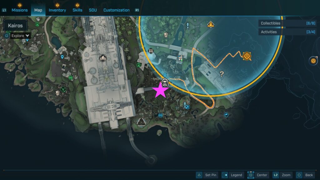 dead bolt location on map