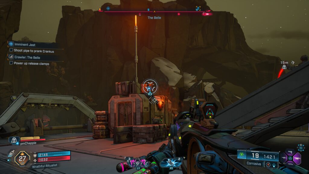 The Belle Ancient Crawler battery needed to power up release clamps