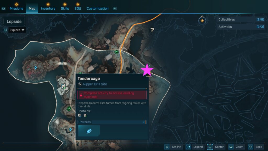 lopside ripper drill site tendercage