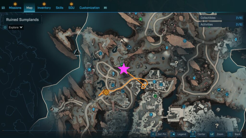 Ruined sumplands Vault Hunter's Guide to Kairos: Carcadia Burn