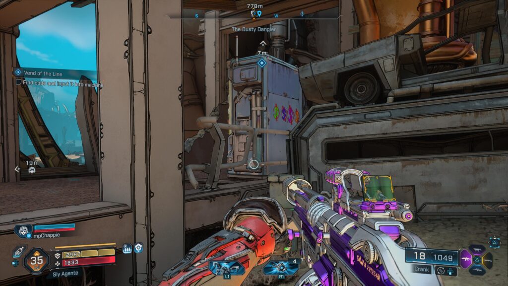 code on back of vending machine