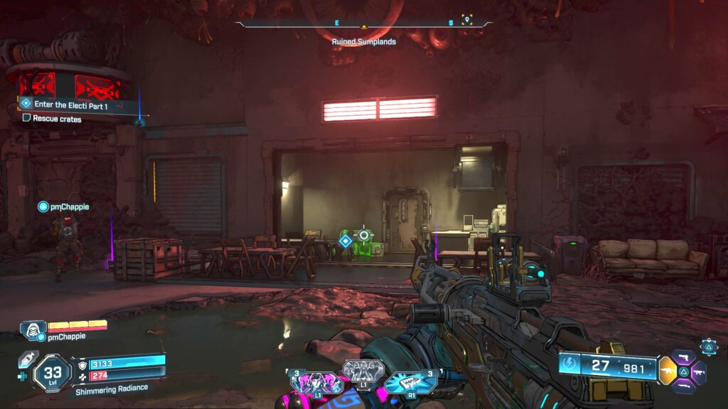 grab the crates for Enter the Electi Part 1 side mission