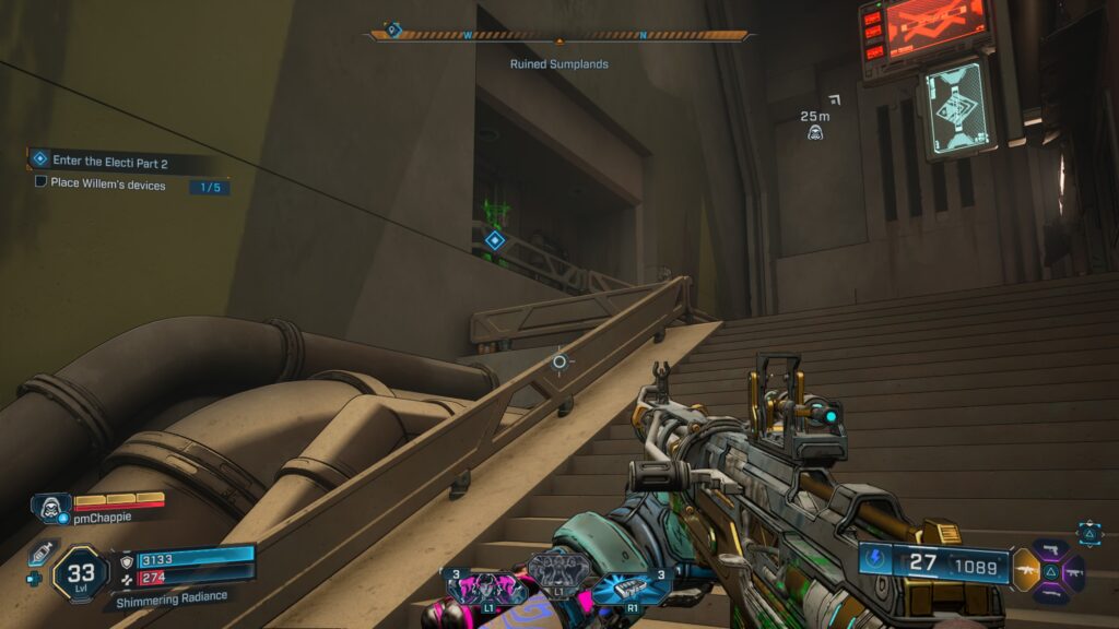 location to place willem's device during Enter the Electi Part 2 side mission