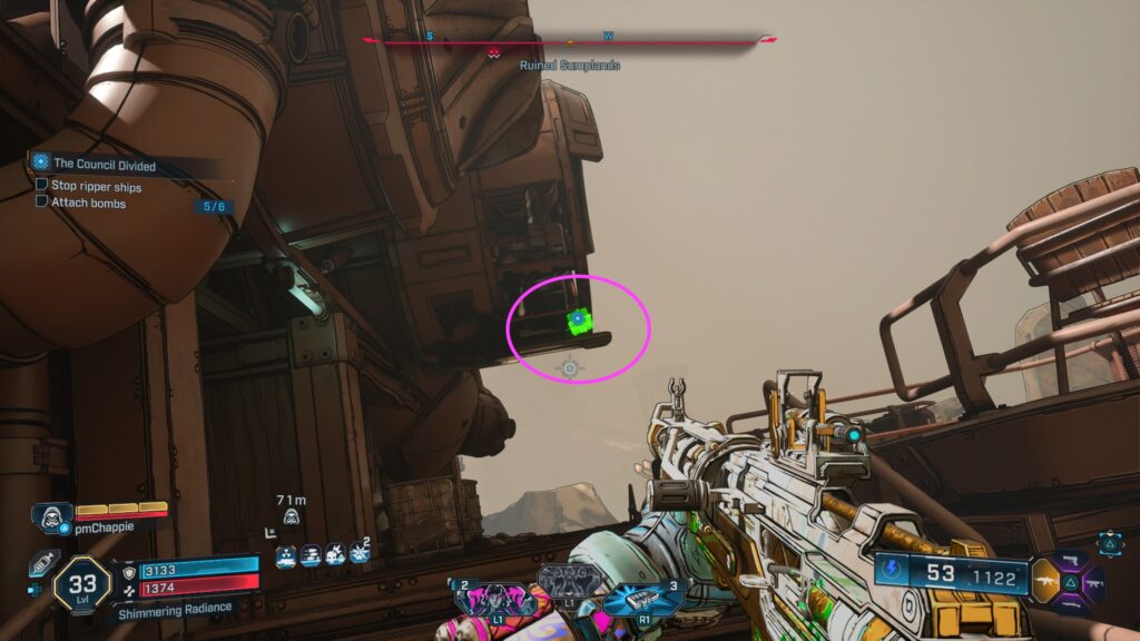 location to attach bomb