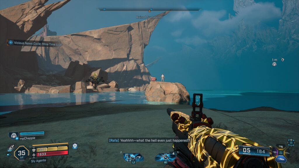 shoot him from where you are standing