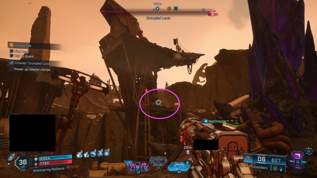 insert battery into recepacle to power up release clamps