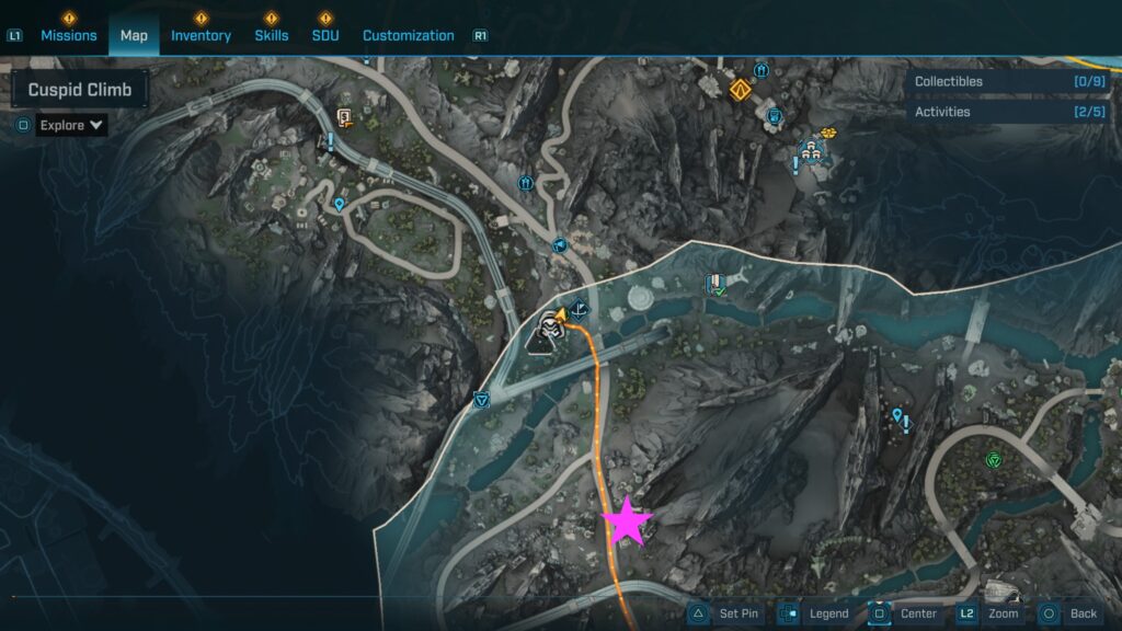 borderlands 4 cuspid climb evocarium on map