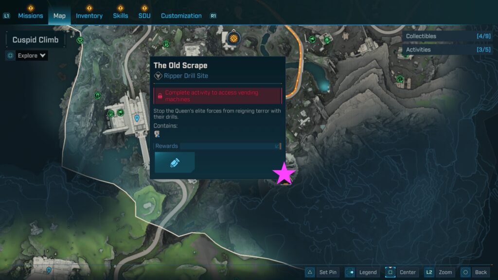 the old scrape ripper drill site cuspid climb