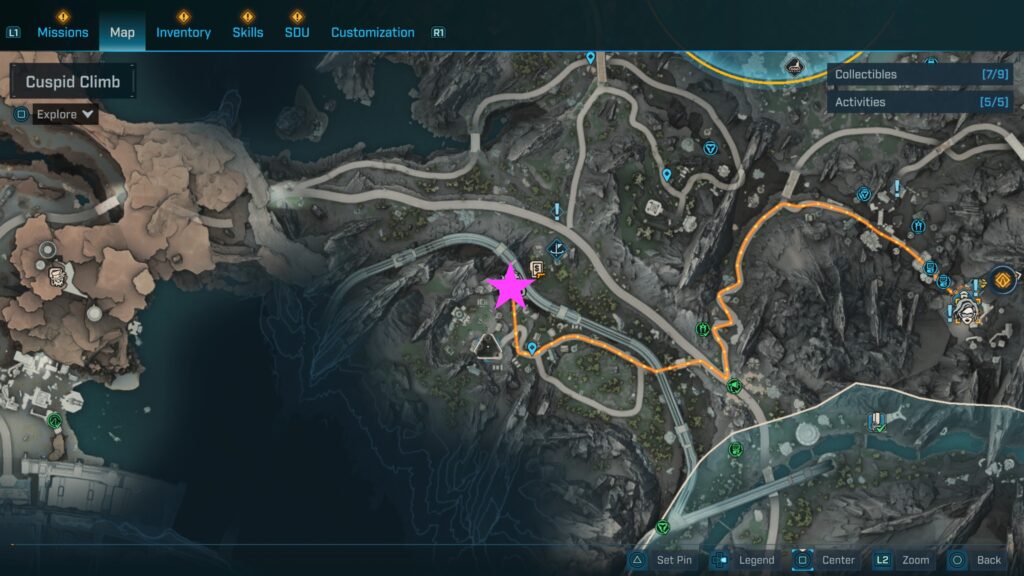 stoneblood forest vault symbol location on map