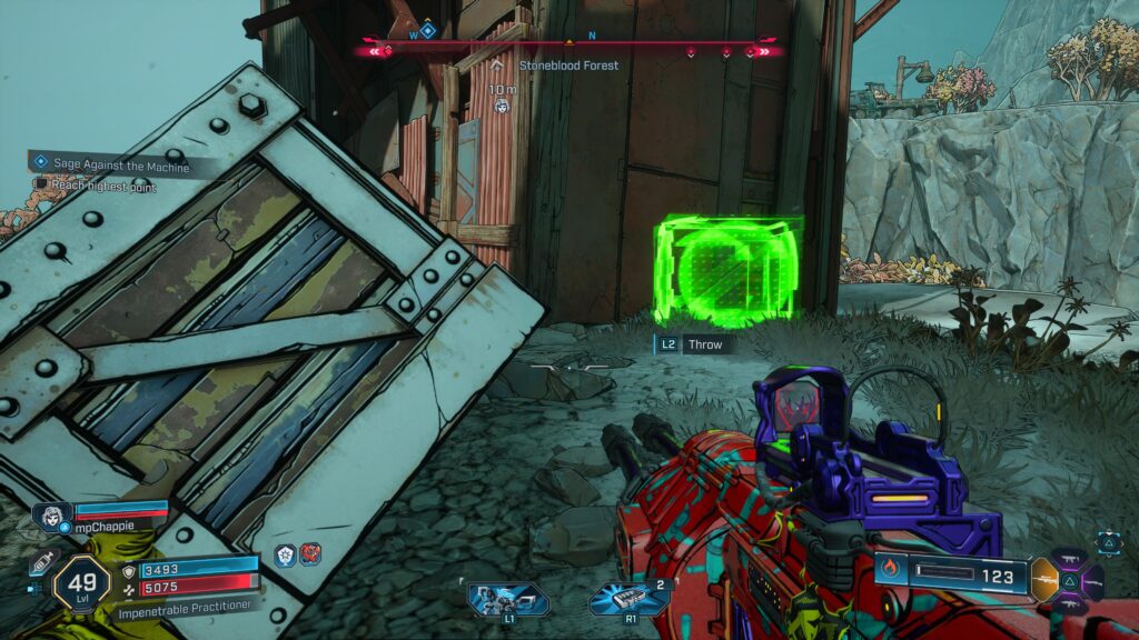 stack crates to reach the top