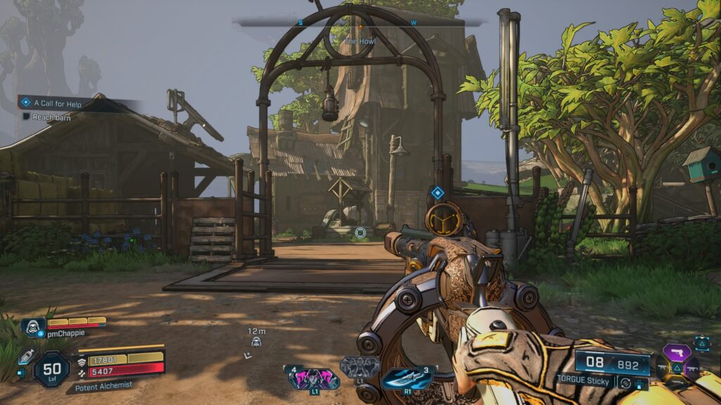 reach the barn with the killer