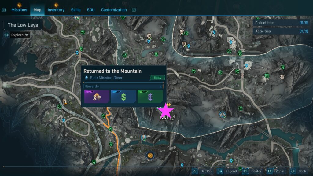 Borderlands 4 Returned to the Mountain side mission