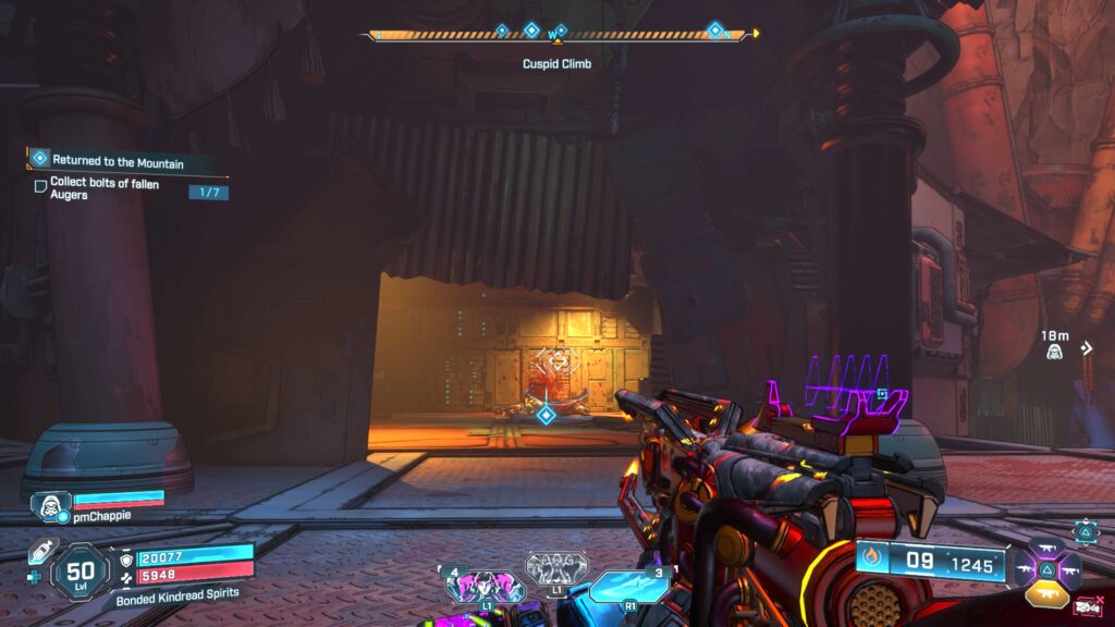 Returned to the Mountain bolt location