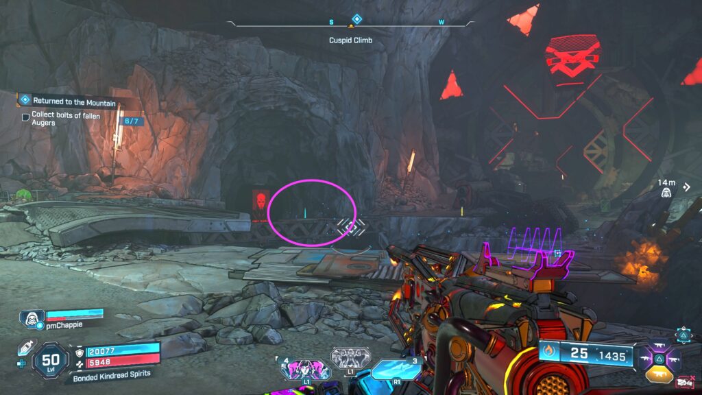 Returned to the Mountain bolt location