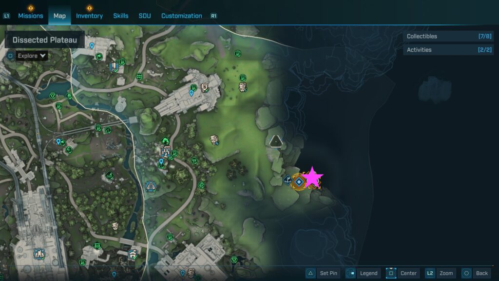 echo log on eastern edge of dissected plateau