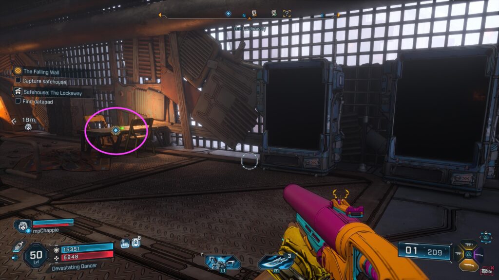 the lockaway safehouse datapad carcadia district