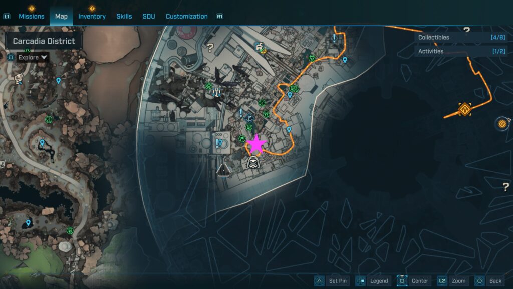 carcadia district borderlands 4 collectible