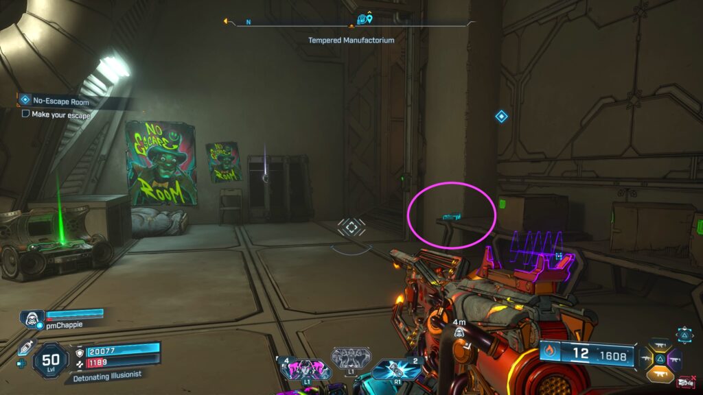 echo log during the no escape room side mission