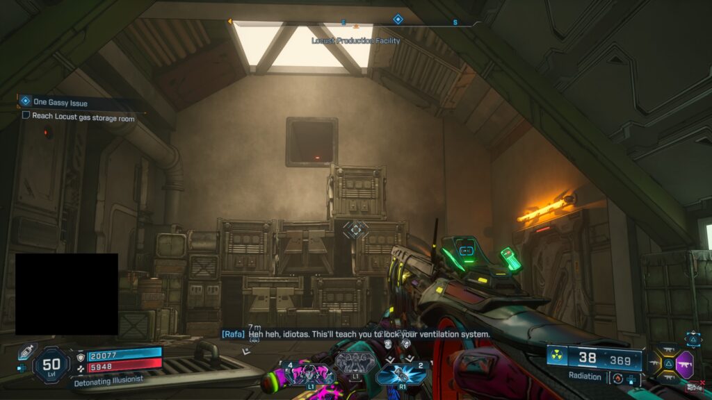 reach the locust gas storage room