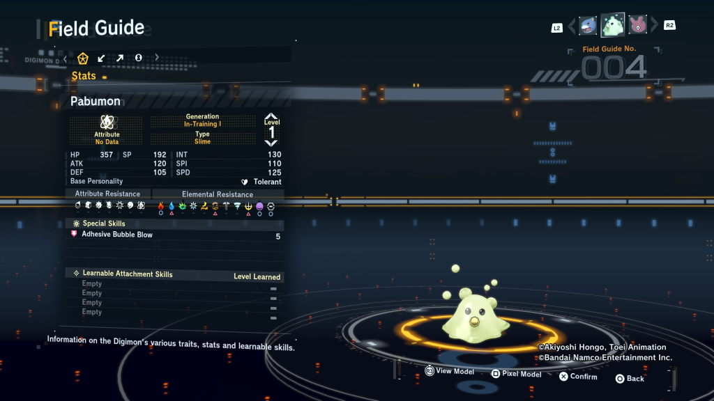 Digimon Story Time Stranger Pabumon Field Guide