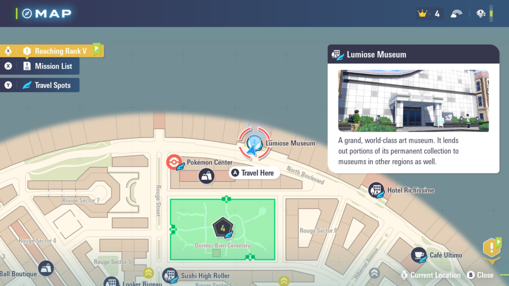 Pokemon Legends Z-A Spewpa in the Museum Side Mission