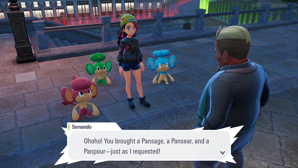 Pokemon Legends Pansear, Pansage, Panpour